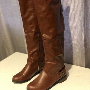Shoes - Over the knee cognac boots Shoes - Over the knee cognac boots